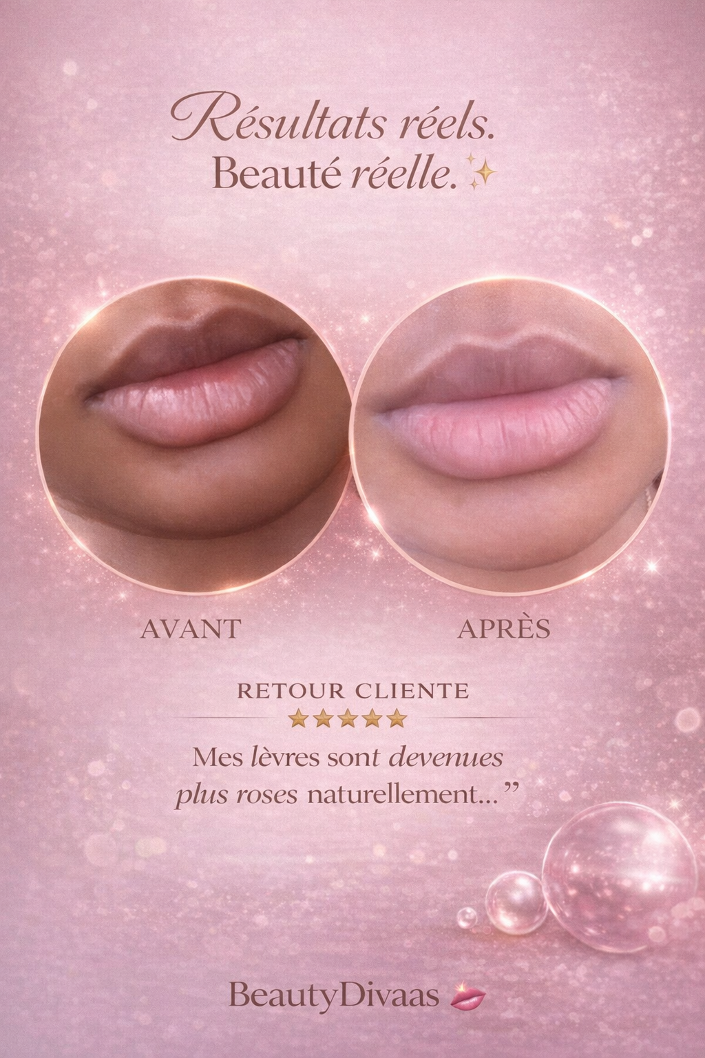 ✨ Gloss Lèvres Rose BeautyDivaas – Effet Rose Naturel & Brillance